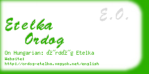 etelka ordog business card